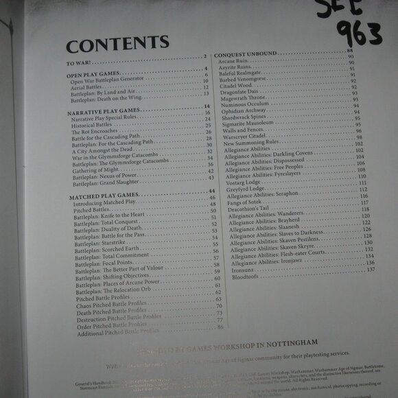 Warhammer Softcover Book 40,000 40K Age of Sigmar General's Handbook 2018 2409A6 - Picture 6 of 11